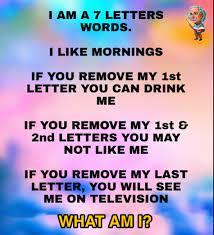 We did not find results for: What Am I I Am A 7 Letter Word Riddle Puzzle Exam Quotes Funny Funny Good Morning Quotes Word Riddles