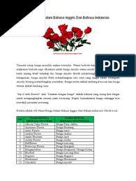 Begini contohnya, kalian menemukan kata sunflower (bunga matahari). 100 Nama Bunga Dalam Bahasa Inggris Dan Bahasa Indonesia