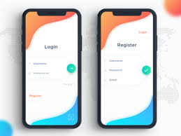 Minimal Login Register Screen Ios App Design Login Design Mobile App Design Inspiration