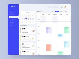 Project Management Calendar Web App Design Calendar App App Design