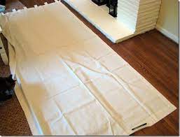 Easy Fix For Too Long Curtains Drop Cloth Curtains Vintage Curtains Shabby Chic Curtains