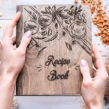 Download image more @ www.amazon.com. Amazon Com Wooden Blank Recipe Book Binder Personalized Recipe Notebook Family Cookbook Journal Custom Sketchbook To Write In Organizer By Enjoy The Wood Handmade
