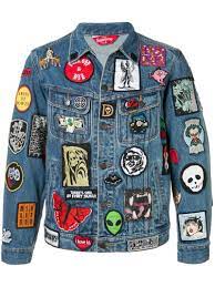 Supreme Patches Denim Trucker Jacket Ss18 Farfetch Denim Jacket Patches Patches Jacket Denim Patches
