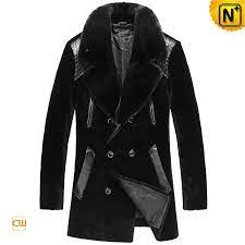 Black Shearling Fur Coat For Men Cw868005 Men S Coats And Jackets Mens Coats Coat