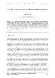 Generally, seniors are selected based on leadership . Pdf How Does Exam Anxiety Affect The Performance Of University Students