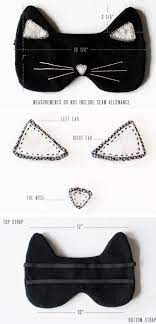 Diy Cat Eye Mask For A Comfortable Sleep Shelterness Diy Sleep Mask Diy Slippers Diy Sleep