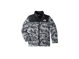 The North Face Kids Nuptse Down Jacket Little Kids Big Kids Tnf Black Textured Camo Print Boy S Coat Always Kee North Face Kids North Face Nuptse Big Kids