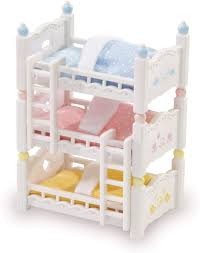 Bunk beds are comprised of either wood or metal construction, no matter the design or style. Amazon Com Calico Critters Triple Baby Bunk Beds Toys Games