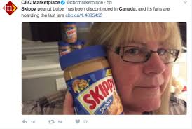 Skippy peanut butter vanishes from Canada, sparks fans to hoard cans