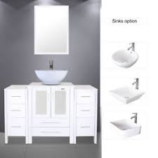 We did not find results for: 48 White Bathroom Vanity 2 Small Side Cabinet Ceramic Vessel Sink Top Modern Ebay