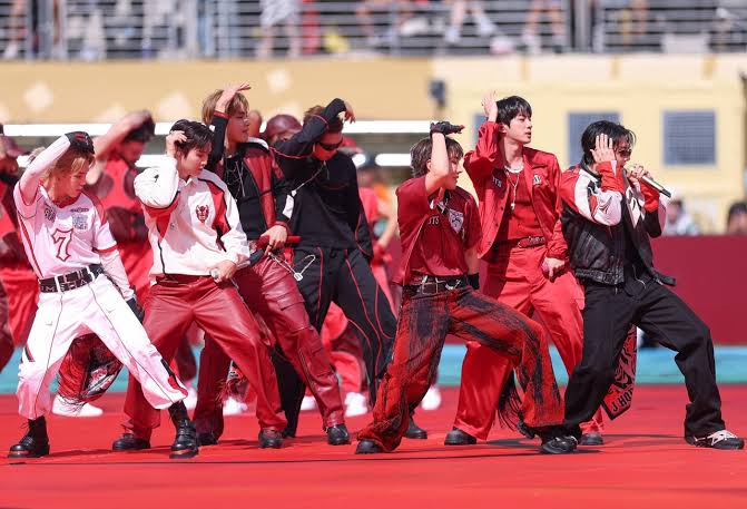 BTS brings Red Devils styling to World Cup halftime stage - The Korea Herald