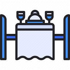 Dinner Food Hotel Restaurant Table Icon Download On Iconfinder Restaurant Table Design Restaurant Restaurant Tables
