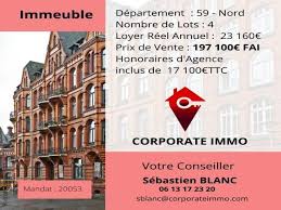 Achat Immeuble Beauvois En Cambresis 59157 A 197 100 439988 En 2020 Immeuble A Vendre Immeuble Compteur Electrique