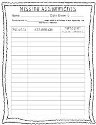 Missing Assignment Chart