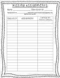 missing assignment chart