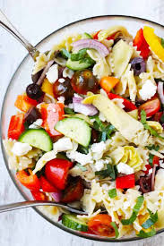 Drain the past in a colander and run under cold water. Farfalle Pasta Salad Mediterranean Style W Mini Bow Tie Pasta Eating European