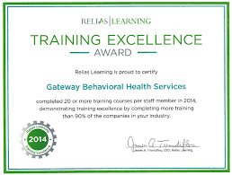 Use and bookmark the link below to access the relias website for new mexico works url: Gateway Receives Relias Learning Award For Training Excellence