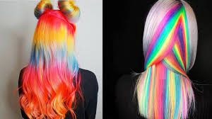 New Hair Color Ideas For 2018 Amazing Rainbow Hair Color Transformation Tutorials Compilations Youtube Rainbow Hair Color New Hair Colors Rainbow Hair