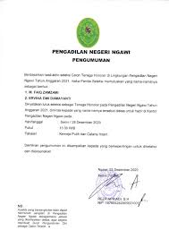 Contoh surat pengunduran diri dari perusahaan. Pengadilan Negeri Ngawi