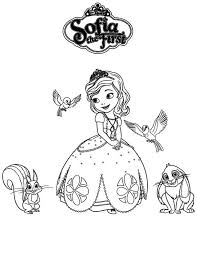 Download this adorable dog printable to delight your child. Princess Sofia And Friends In Sofia The First Poster Coloring Page Disney Coloring Pages Printables Disney Coloring Pages Coloring Pages