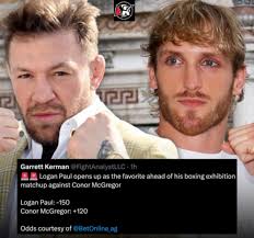 Logan Paul opens as a betting favorite against Conor McGregor 😳