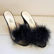 Vintage Boudoir Slippers With Marabou Feathers Trendy Shoes Womens Fashion Shoes Shoes