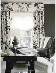 Black White Floral Curtains Would Be Better Without The Top Bit Prefer Eyelet Curtains White Curtains Curtains Living Room White Interior