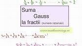 Videoclipul contine modalitatea de deducere a sumei. Suma Lui Gauss Deducerea Sumei Sume De Numere Pare Si Impare Matematica Algebra Youtube