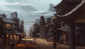 Concept Art Asian Fantasy Citiscape By Espj O On Deviantart Fantasy Concept Art Fantasy Art Landscapes Chinese Architecture