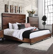Reclaimed wood bed frame + storage drawers. Fulton Collection Reclaimed Wood Look Plank Bed
