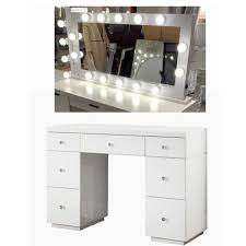 Ilumay dresser drawer table with vanity mirror. Hollywood White Dresser Tabletop Mirror Hollywood Mirrors