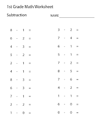 Printable 1st Grade Subtraction Worksheets Learning Printable 1st Grade Math Worksheets First Grade Math Worksheets Easy Math Worksheets
