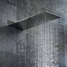 Bahari Rainfall Shower Head Warmly In 2020 Rainfall Shower Head Bathroom Interior Design Walk In Shower Designs