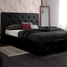 Crafted from tropical mahogany solids andcrafted from tropical mahogany solids and a variety of. Platform Bed With Storage Drawers Black Faux Leather Queen Overstock 31440147