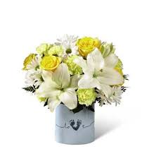Surprise a new mother with the gift of flowers! The Ftd Tiny Miracle New Baby Boy Bouquet Iowa City Ia Florist