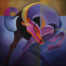 Horse 6 Painting Cubist Art Animal Art Saatchi Art