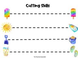 Check spelling or type a new query. Cutting Skills Scissor Practice Summer Preschool Pre K Worksheets