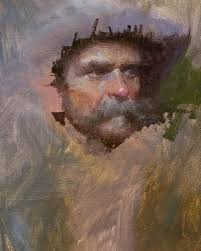 Bill. From 2012. 16x12”. Progression in reverse. This was printed in my  book which can found