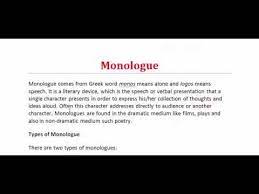 Here, 'i' stands as a persona. Dramatic Monologue Monologue Soliloquy What Is Monologue Figure Of Speech Literary Terms Youtube