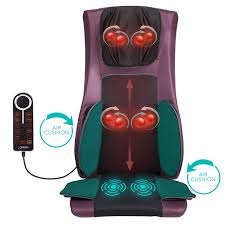 Naipo Neck Back Massager With Heat And Air Compression Naipo Back And Neck Massager Shiatsu Massage Chair Seat Cushion Pad With Heat Air Compression And Vibration Neck Massage Shiatsu Massage Shiatsu Massage Chair