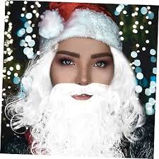 Amazon.com: Baluue 1 juego de peluca de Papá Noel, barba de Navidad,  accesorios de disfraz para vacaciones, cosplay, material suave, cómodo, no  tejido para fiestas festivas y diversión familiar : Ropa, Zapatos