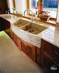 kashmir gold granite farm sink and