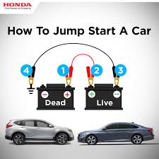 How to jump a car of. Honda Malaysia When Attempting To Jump Start Your Car Ensure That Both Car Engines Have Been Switched Off Remember To Exercise Caution At All Times 1 Connect One End Of The
