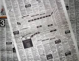classified ads of a local newspaper ...
