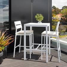 Our outdoor chairs and tables are cheap in price, not quality. Temple Webster White Kos Square Aluminium Outdoor Bar Table Reviews