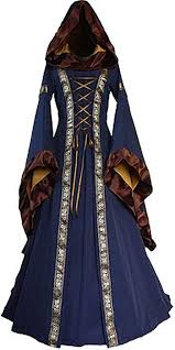 Amazon's choice per costumi carnevale adulti. Amazon Com Halloween Women Medieval Dress Renaissance Lace Up Vintage Style Gothic Dress Floor Length Women Hooded Cosplay Dresse Vestiti Abiti Moda Medievale