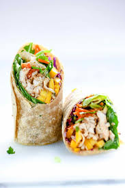Chicken And Mango Rainbow Veggie Wraps Foodiecrush Com Lunch Wrap Easy Recipes Veggie Wraps Recipes Healthy Picnic