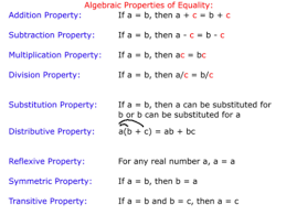 Holt Geometry Chapter 2 Theorem S And Properties Flashcards Quizlet