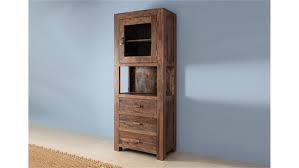 Tisch & stühle optional erhältlich. Vitrine Guru 6673 Akazie Massiv Stone Von Wolf Mobel