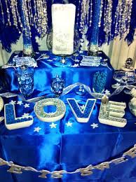 My Wedding Candy Buffet Blue Silver White Blue Themed Wedding Wedding Table Decorations Blue Candy Buffet Wedding